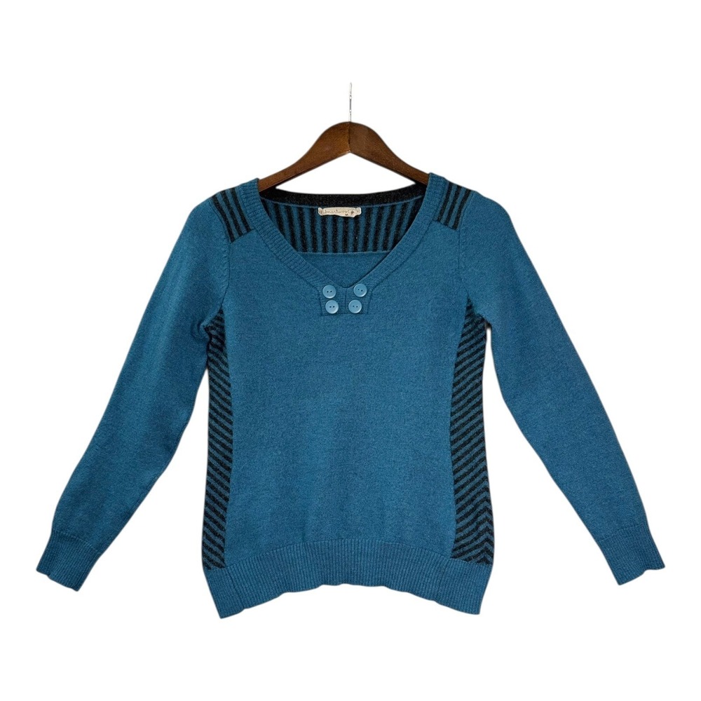 Smartwool Blue and Black Crew Neck Sweater